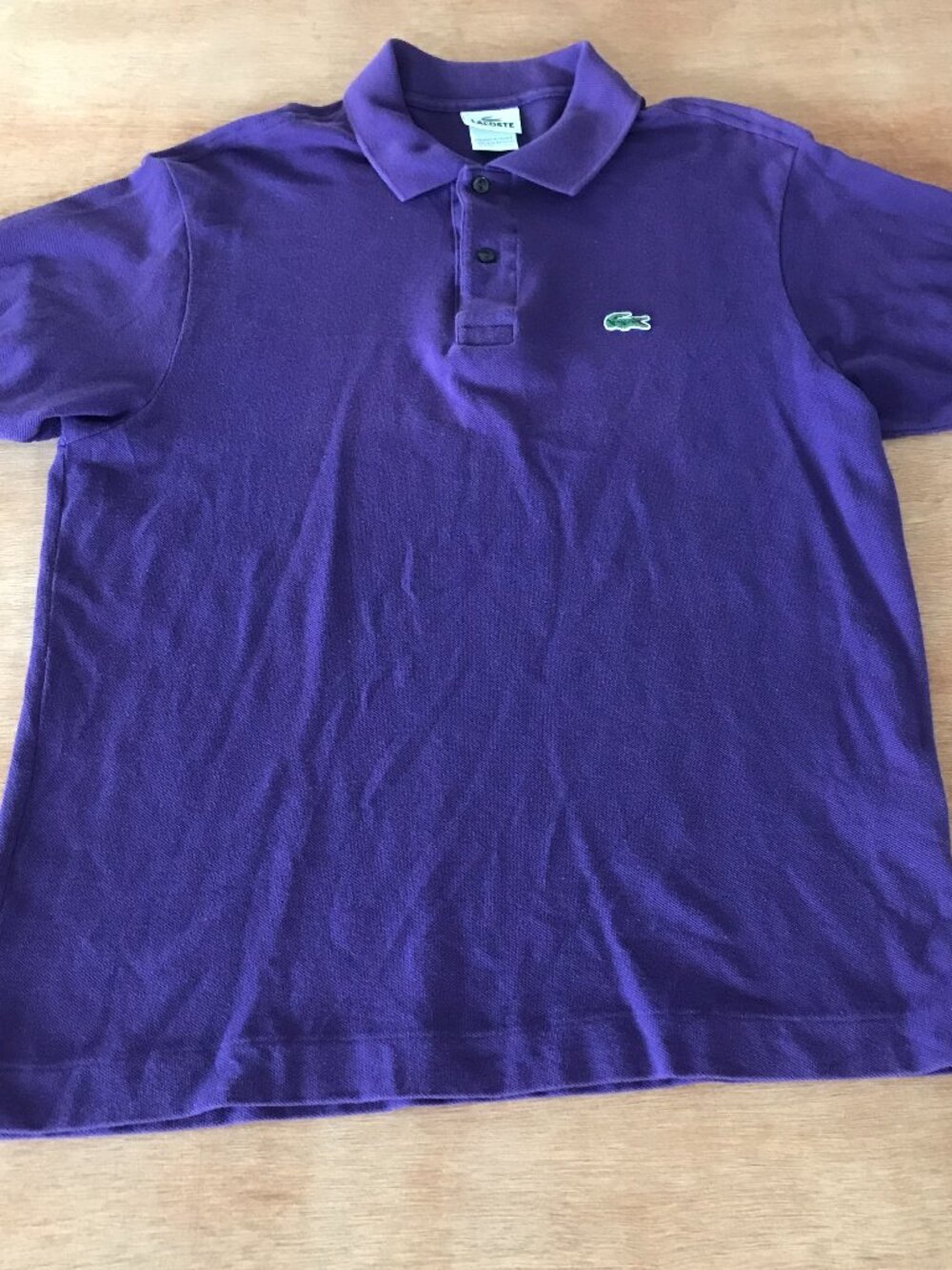 Lacoste Performance Polo Shirt Men 6 US XL Purple Short Sleeve Athleisure Golf